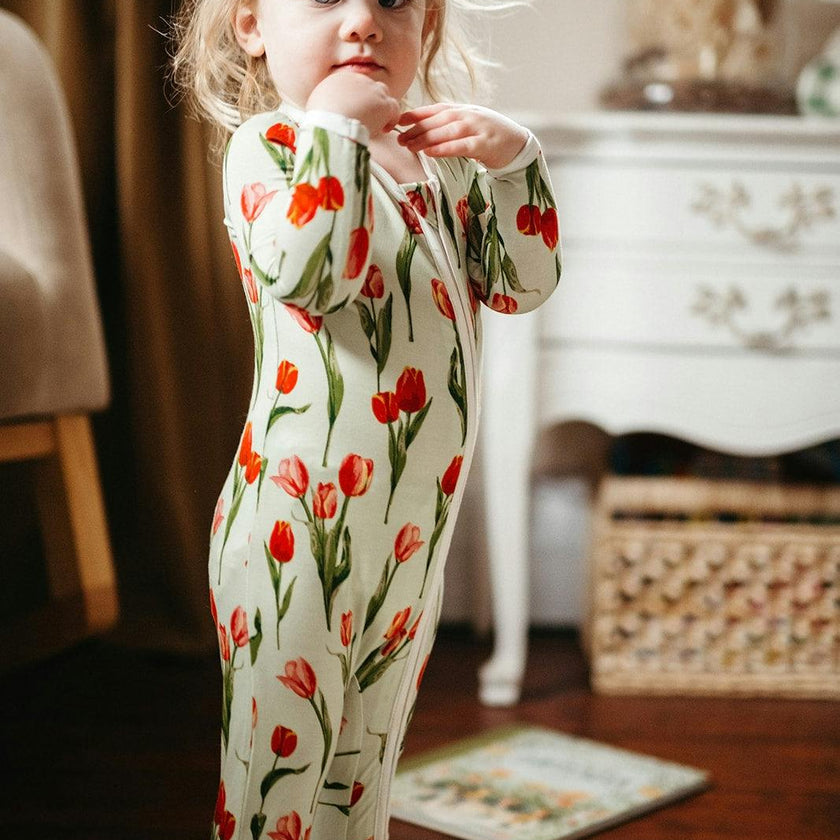 Tulip Luxe Stretch Zipper Footed Romper