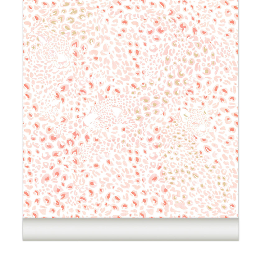 Papier peint CHEETAH coloris Grenadine