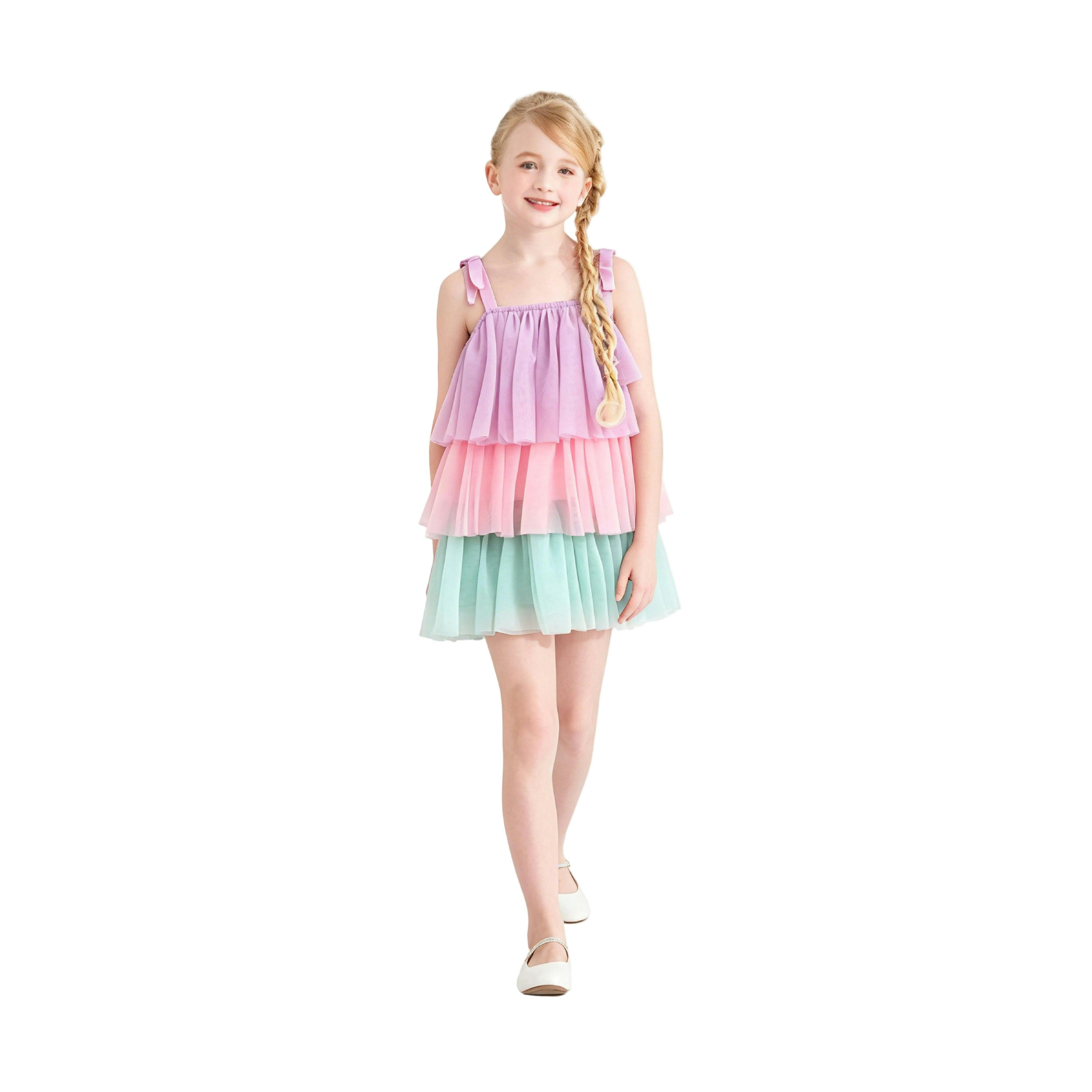 Pink Vaelina Pastel Tier Dress