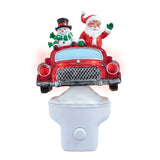 Kurt Adler Snowman & Santa With Car LED Night Light