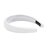 White Classic Satin Padded Headband