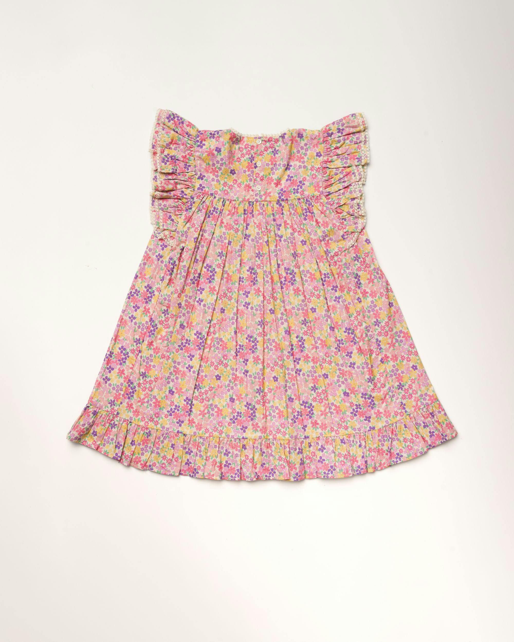 Sita Dress - Emma Floral Purple print