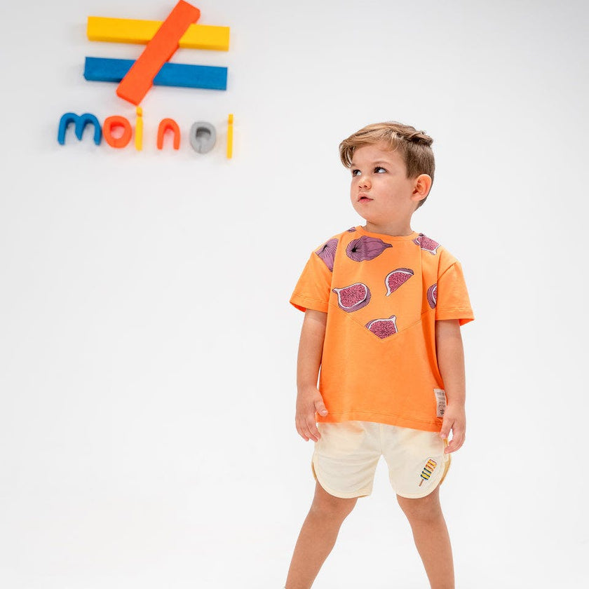 Orange Fig Icon Cotton Shorts