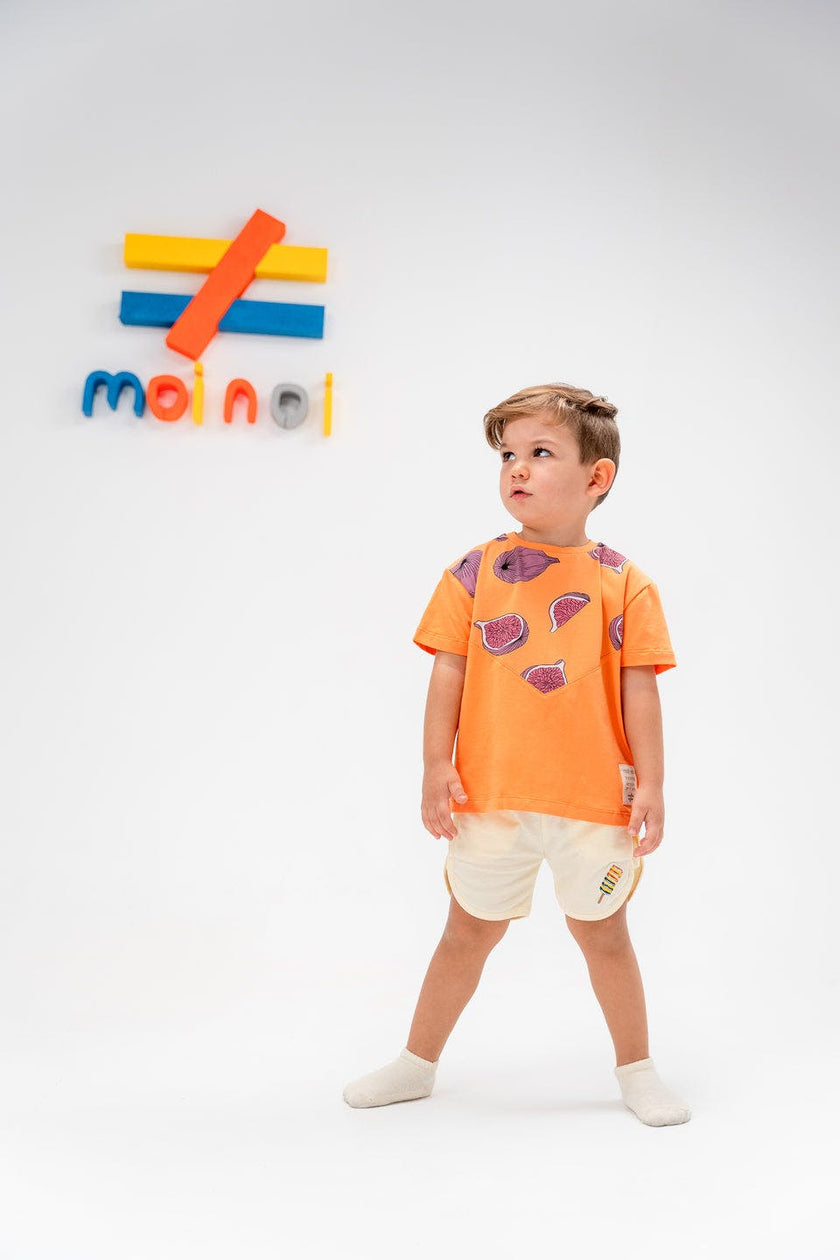 Orange Fig Icon Cotton Shorts