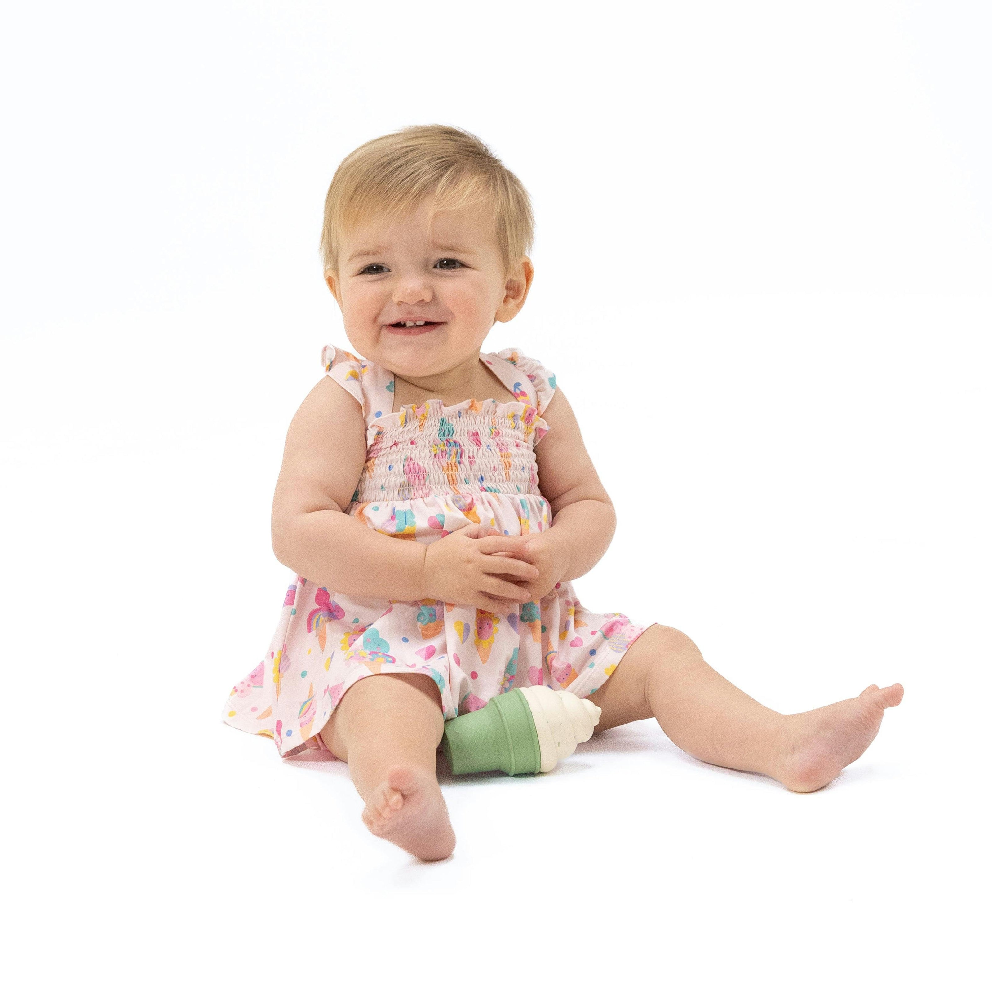 Ice Cream Fun Crew - Smocked Top with Bloomer