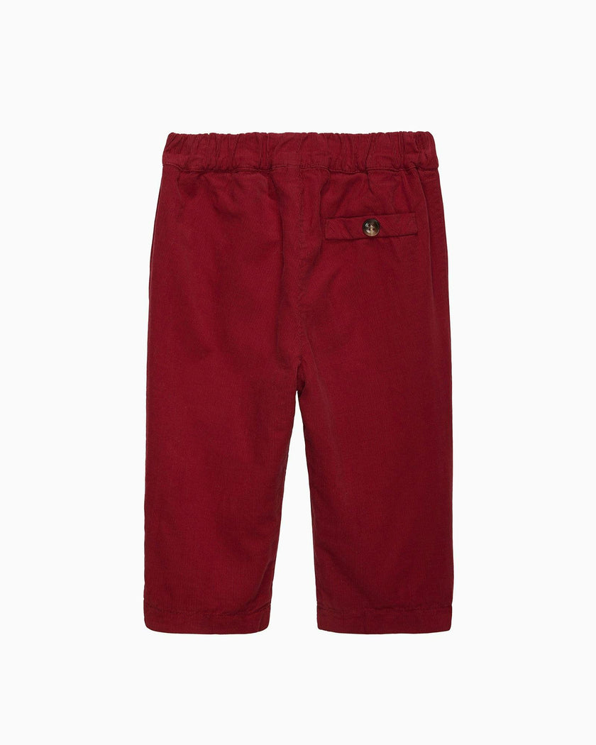 Baby Rafferty Cord Pants in Red