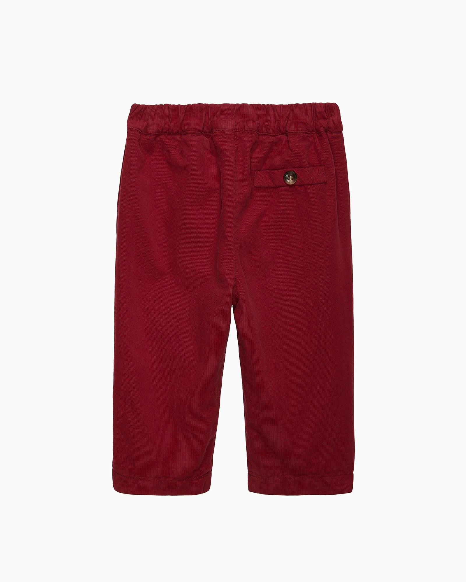 Baby Rafferty Cord Pants in Red