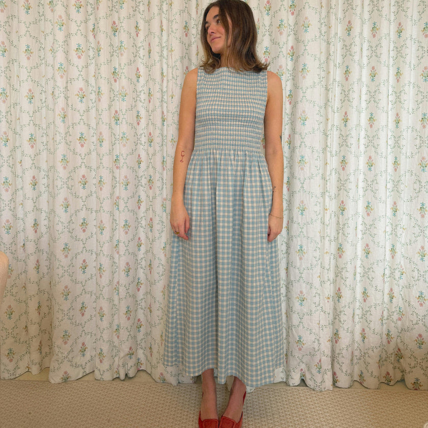 The Cosima Nap Dress - Blue/Red Gingham