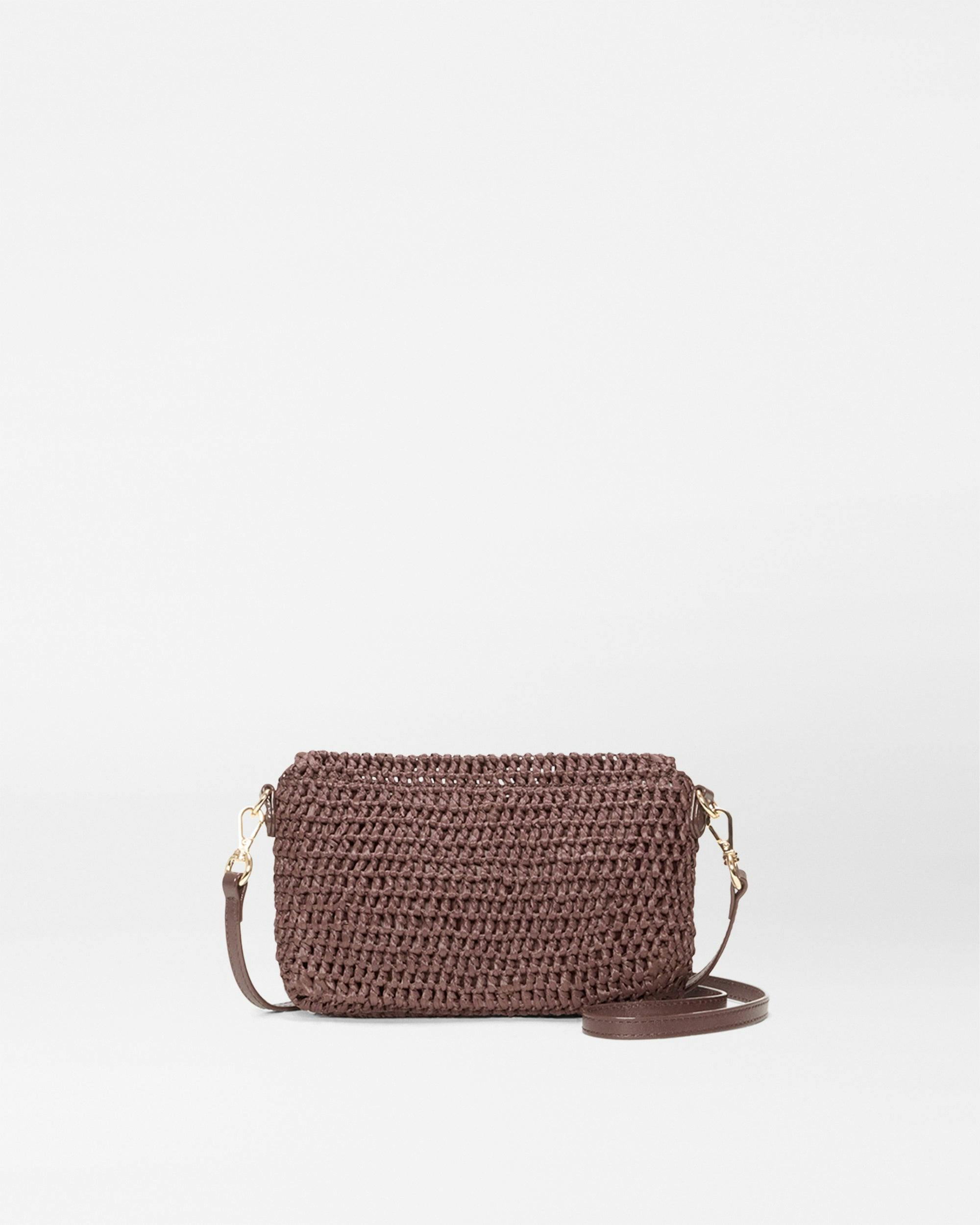 Brown Crochet Crochet Convertible Crossbody