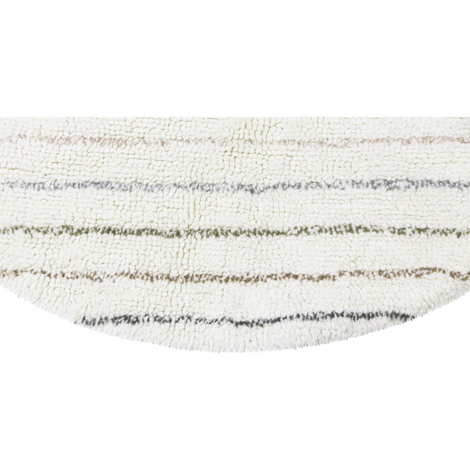 Arona Round Woolable Rug With Tri-Color Tassels