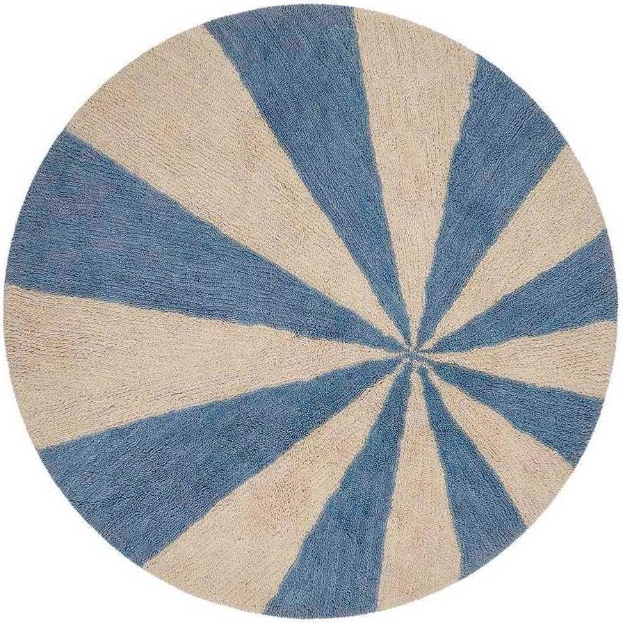Beach Ball Washable Round Wool Rug