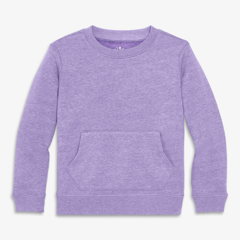 Kids cozy fleece crewneck sweatshirt