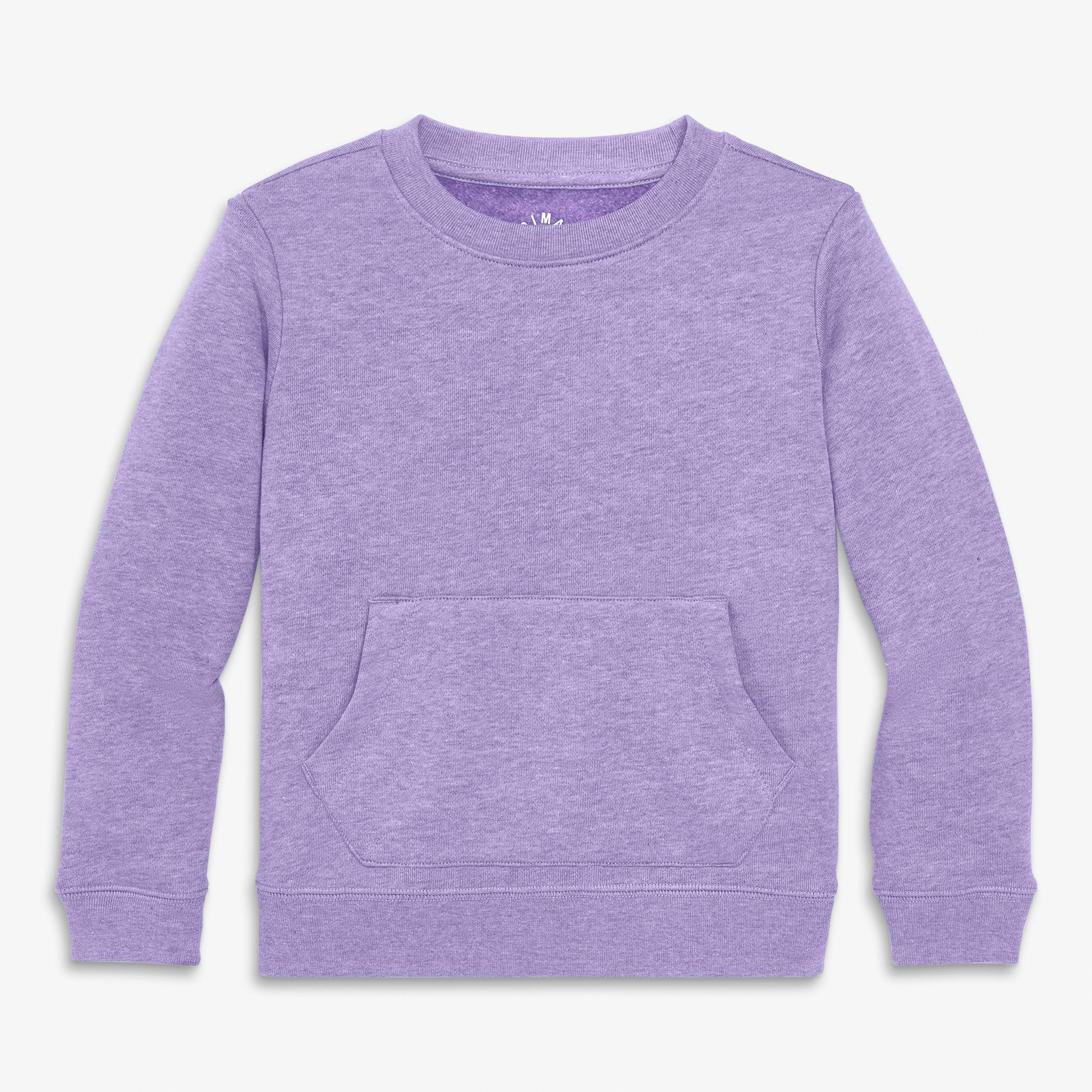 Kids cozy fleece crewneck sweatshirt