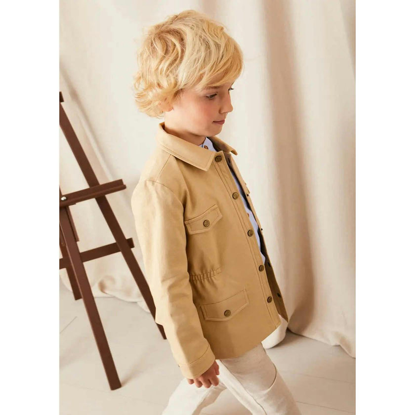 Plain Pocket Detail Trousers in White (4-10yrs)
