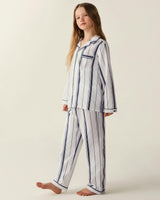 Kid's Twill Pajama Set in Parlor Stripe