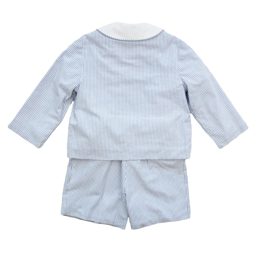 Seersucker Jacket and Short with Woven Short Sleeve Shirt