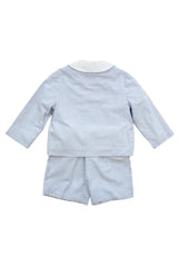 Seersucker Jacket and Short with Woven Short Sleeve Shirt