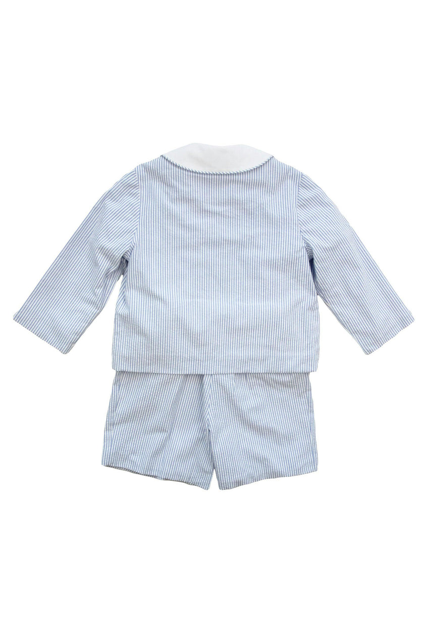 Seersucker Jacket and Short with Woven Short Sleeve Shirt