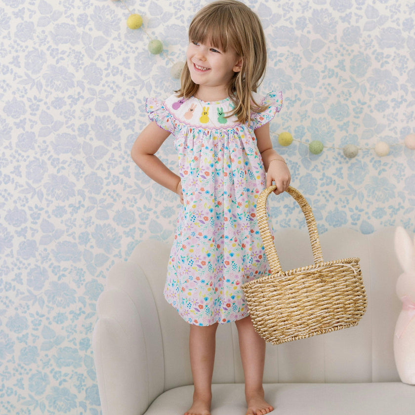 Serenity Bunny Smocked Dress