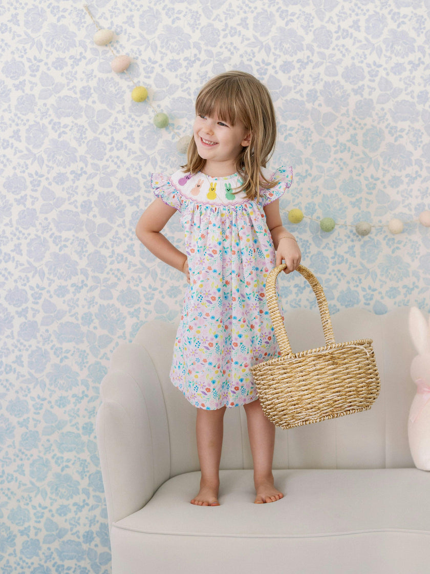 Serenity Bunny Smocked Dress