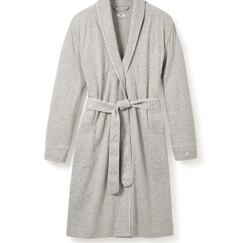 Women's Pima Maternity Robe in Light Heather Grey