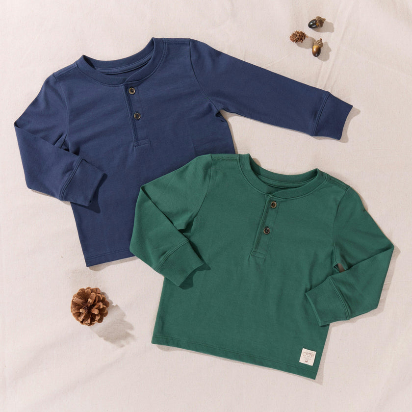 Scout Long Sleeve Henley, Pine