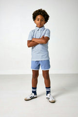 slate retro super short with white piping