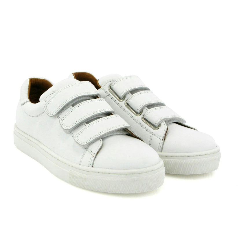 3 Straps Sneakers - white smooth
