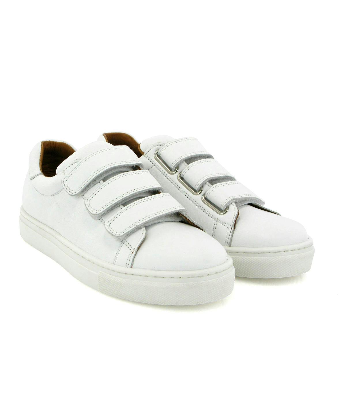 3 Straps Sneakers - white smooth