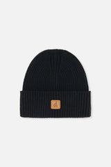 Ribbed Knit Hat Black