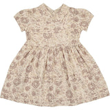 Pleated Garden Short Sleeve Dress