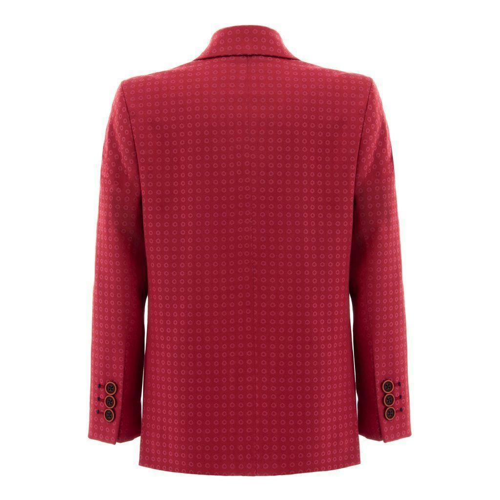Red Rings Peak Lapel Blazer