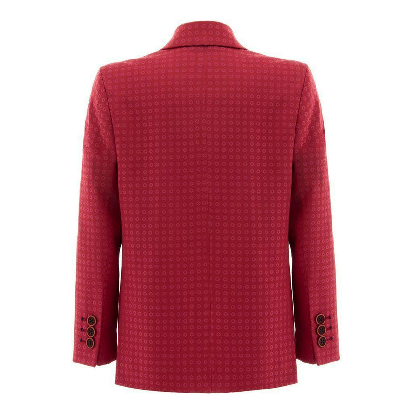 Red Rings Peak Lapel Blazer