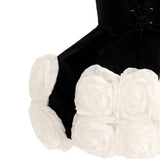 Black Almendra Floral Strapless Dress
