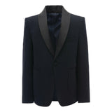 Navy Shawl Lapel Blazer