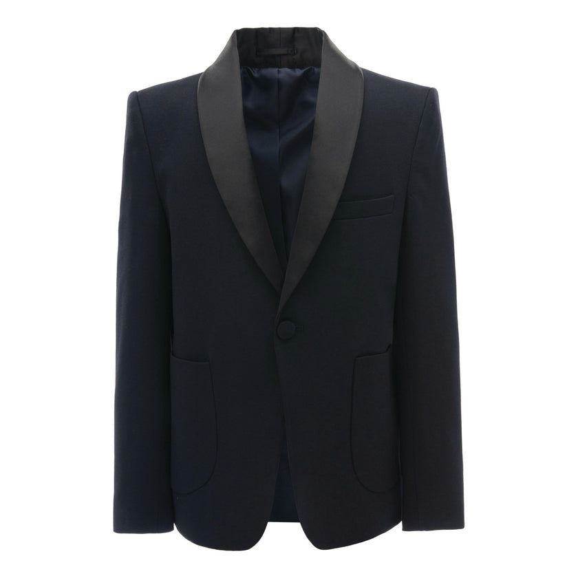 Navy Shawl Lapel Blazer