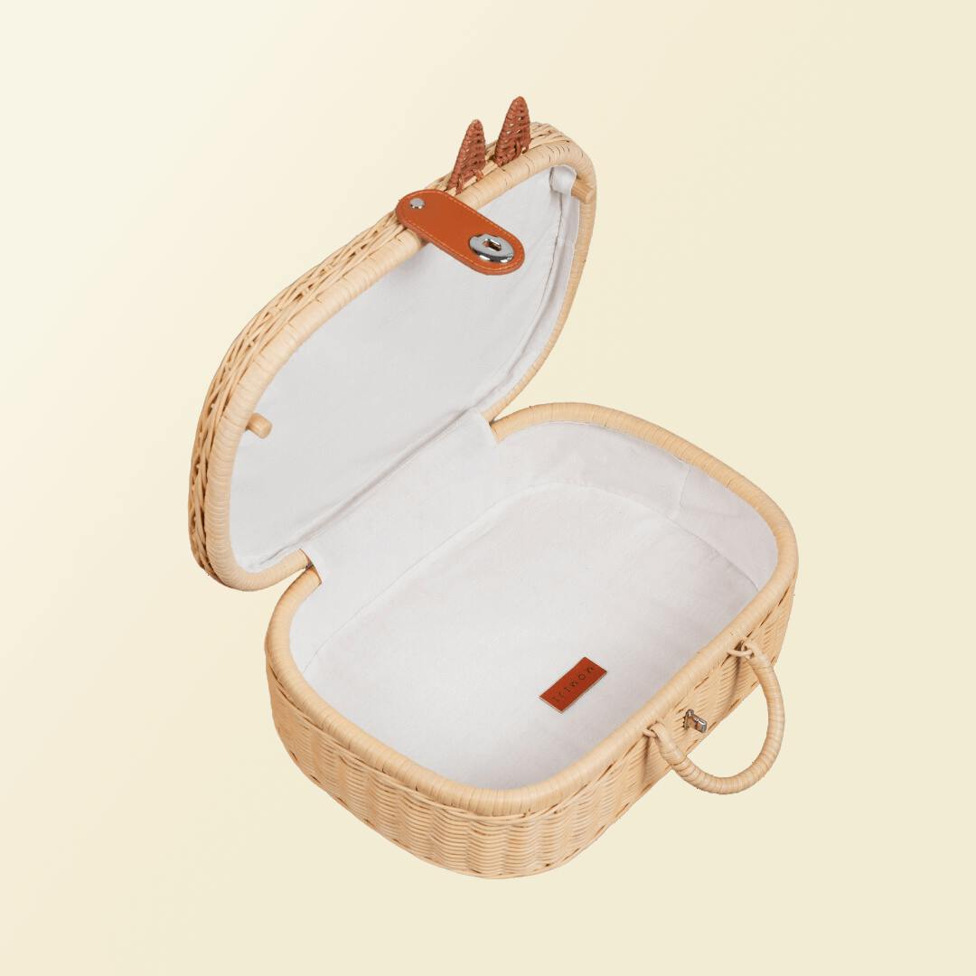 Handcrafted - Kitty Kids Suitcase - Rattan Wicker