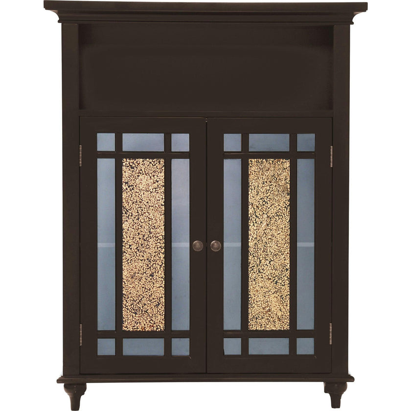 Windsor Wooden Floor Cabinet with Glass Mosaic Doors