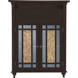 Windsor Wooden Floor Cabinet with Glass Mosaic Doors