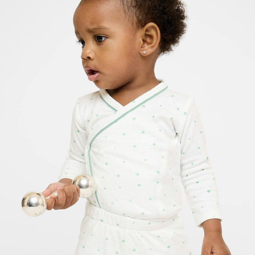 Crossbody One-piece, Seafoam Hearts