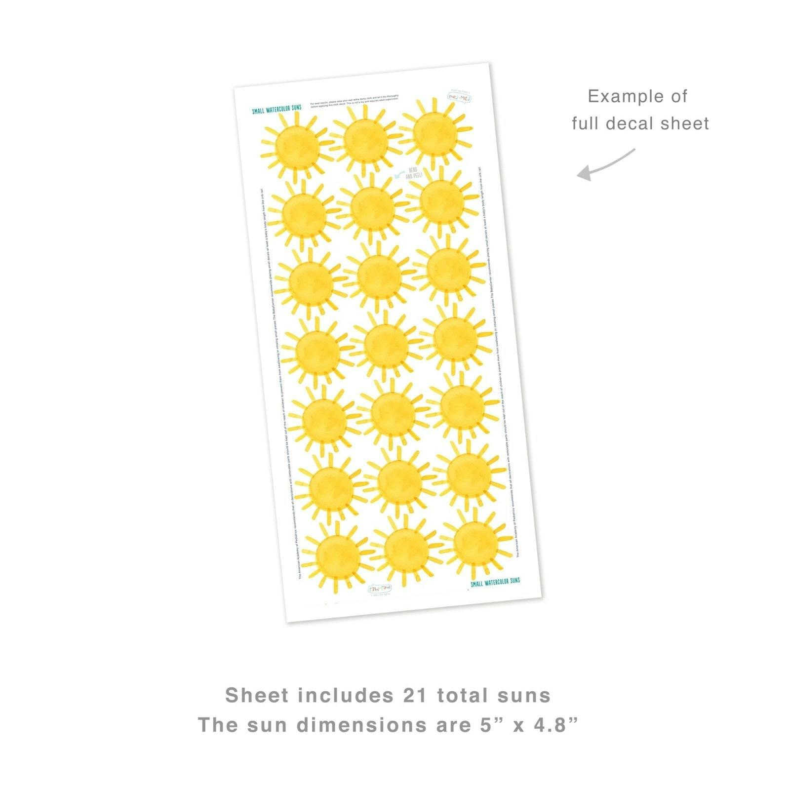 Watercolor Suns • Minis • Peel-and-Stick Wall Decals