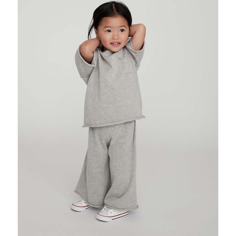 Baby Girls My Boxy Cotton Rolled Edge Wide Leg Pants