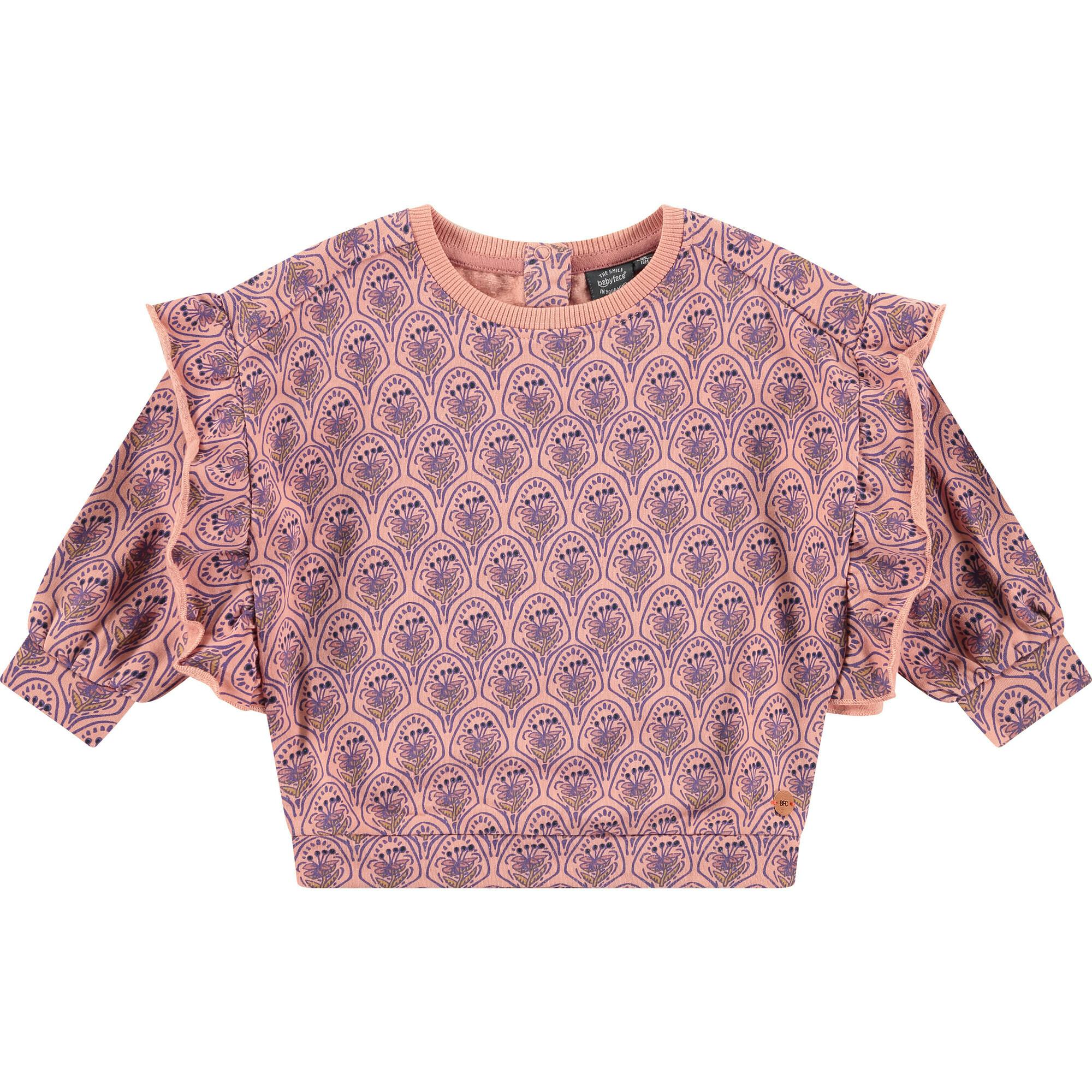 Floral Balloon Sleeved Sweatshirt