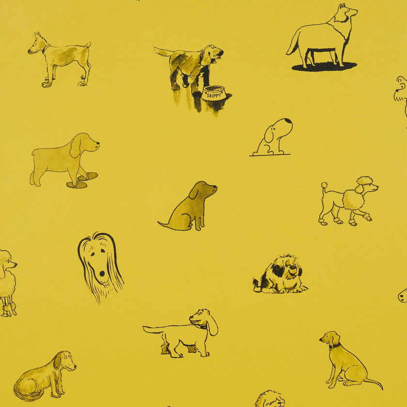 Good Dogs Everywhere Woven Wallpaper