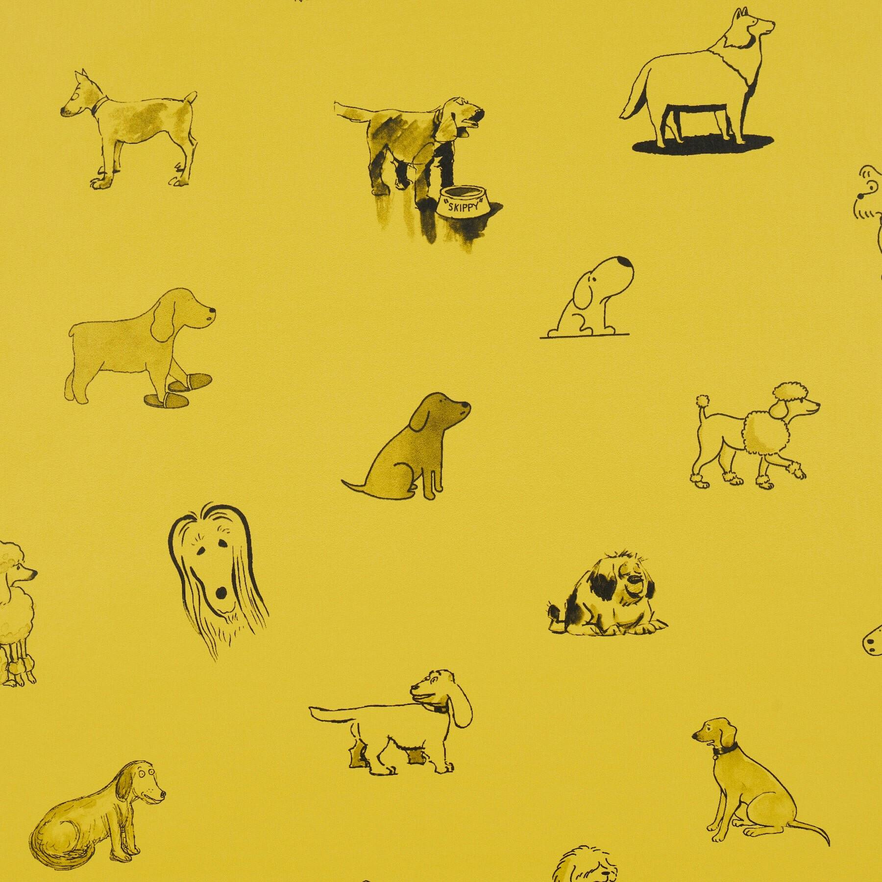 Good Dogs Everywhere Woven Wallpaper