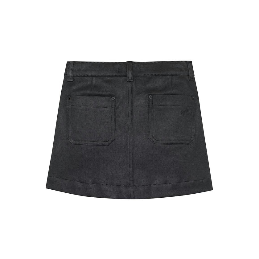Jenny Mini Skirt | Black Coated