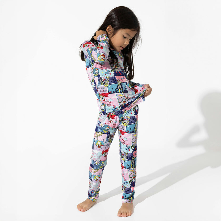 Justice League Heroines Bamboo Kids Pajamas