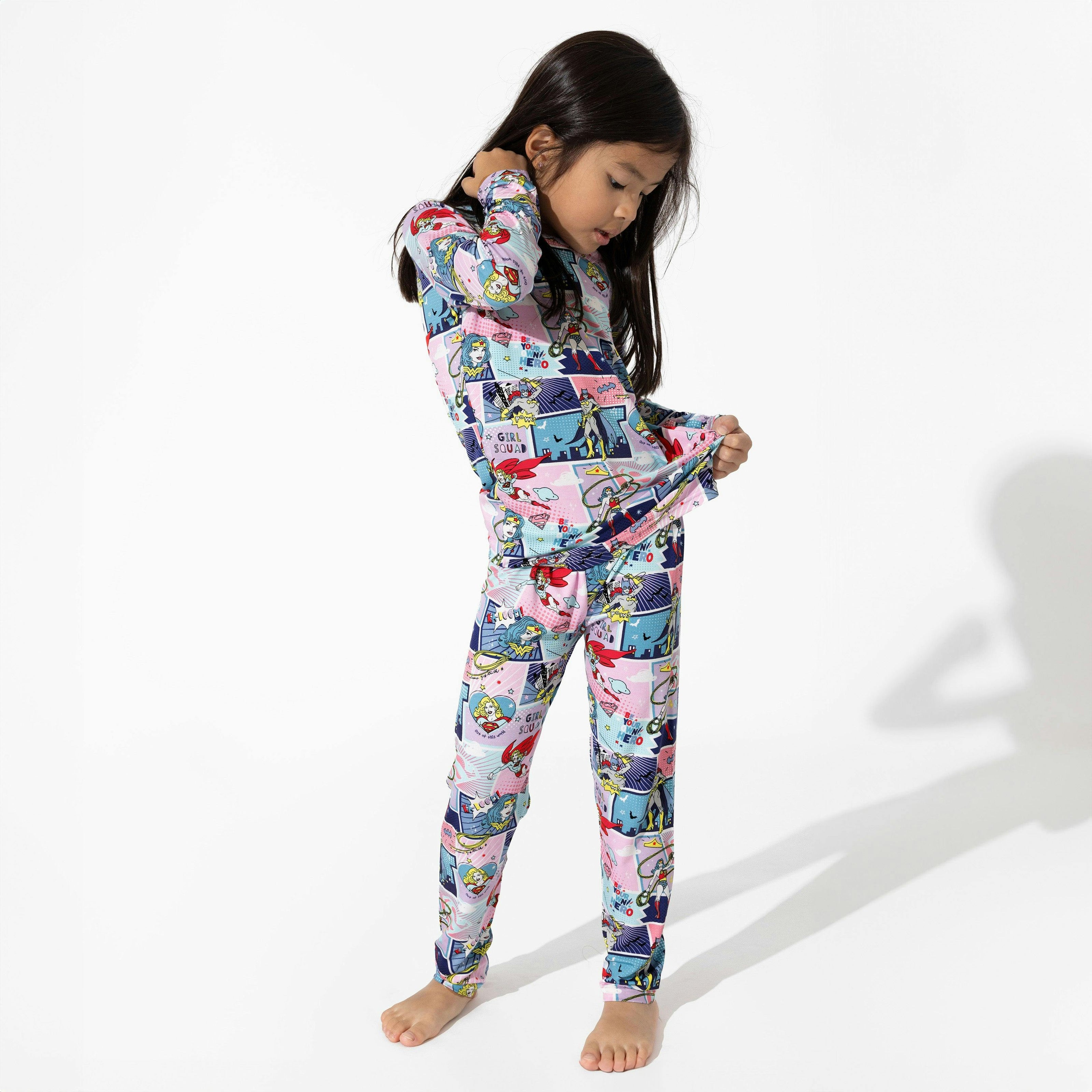 Justice League Heroines Bamboo Kids Pajamas