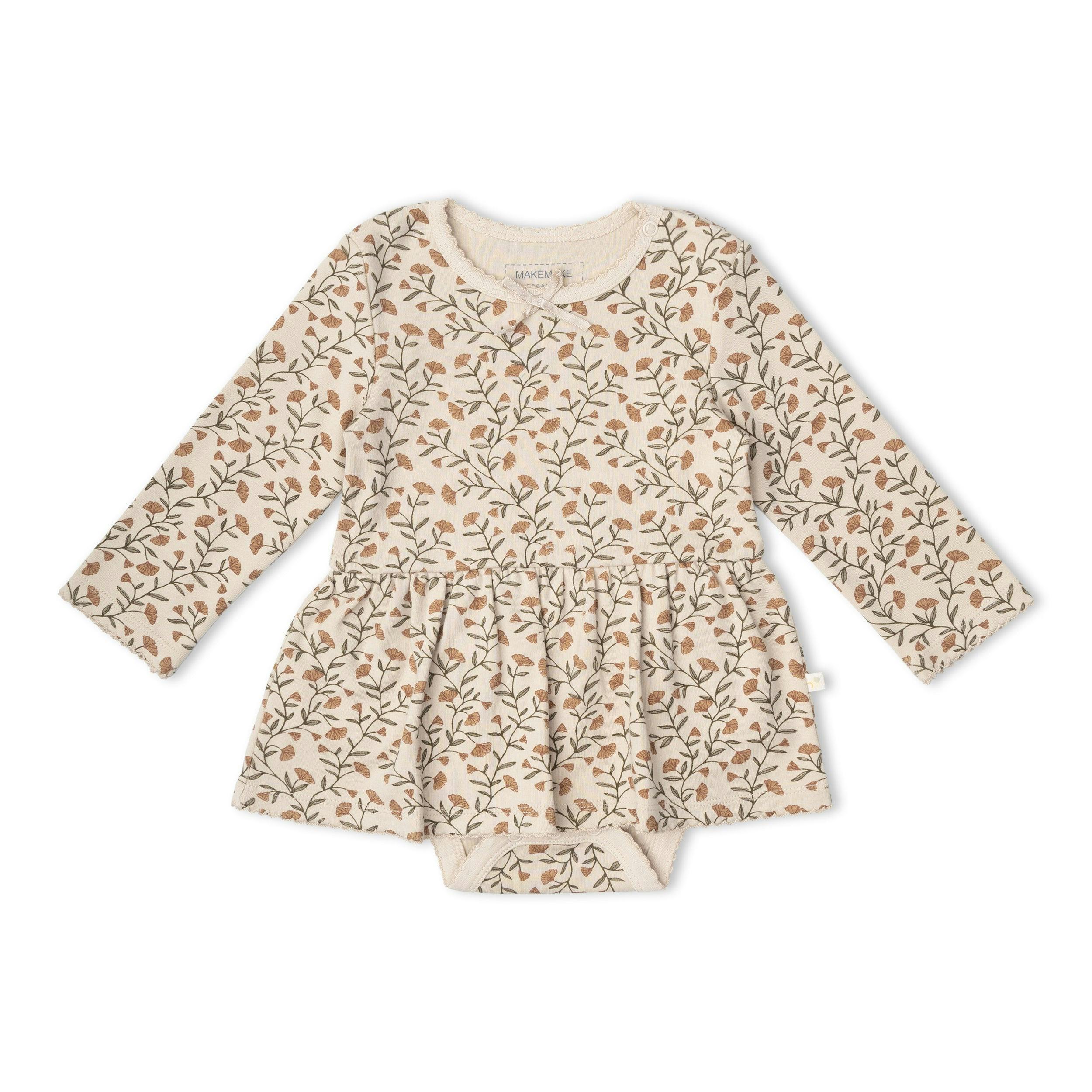 Organic Bodysuit Dress & Leggings Set - Rustbloom