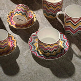 Marrakech Luxury Box Set 2 Pcs. Coffee Cup & Saucer - 6 X H 6